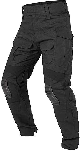CARWORNIC Men's Combat Pants Rip-Stop Military Airsoft Hunting Paintball Army Tactical Camo Pants with Knee Pads