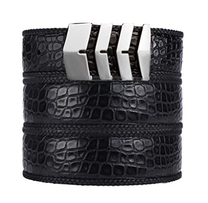 Genuine Leather Designer Belts Alligator Steel Belt Buckle Mens Cowboy Dress Belt Boy Christmas Birthday Gift for Men