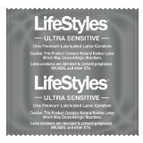 Lifestyles ULTRA SENSITIVE Lubricated Condoms - Also available in quantities of 12 50 100 - 25 condoms