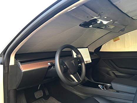 HeatShield The Original Auto Sunshade, Tesla 3 Sedan 2018, Silver Series