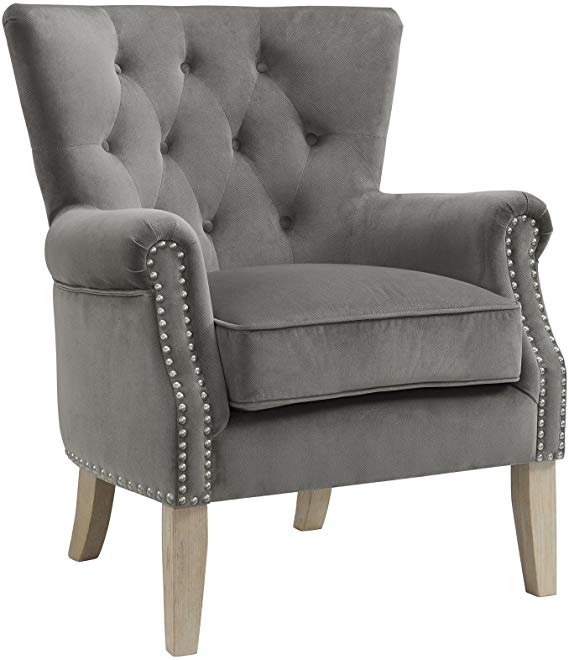 Dorel Living Accent Chair, Gray