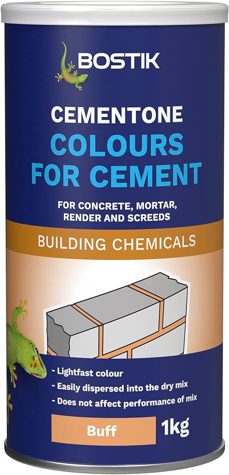 Bostik Colours for Cement, For Concrete, Mortar, Render and Screeds, Available in 5 Intermixable Colours, For Interior and Exterior Use, Colour: Buff, Size: 1kg