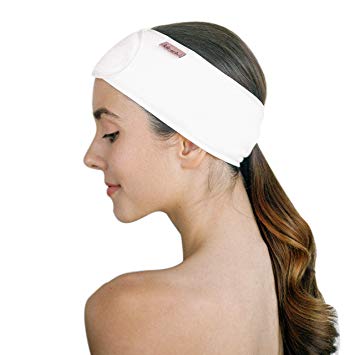 Kitsch Spa Headband, Makeup Headband for Face Washing (White)