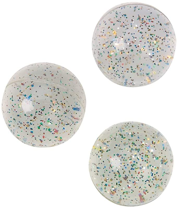 S&S Glitter Hi-Bounce Balls (Pack of 12)
