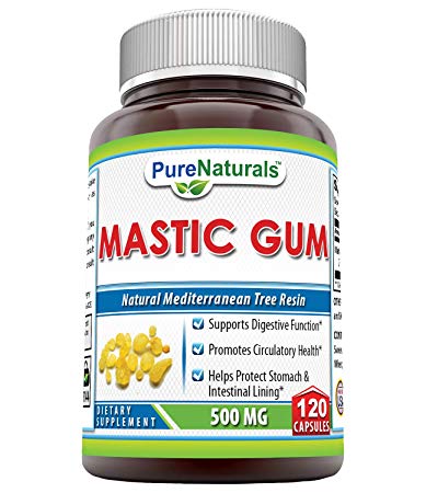 Pure Naturals Mastic Gum 500 Mg 120 Capsules