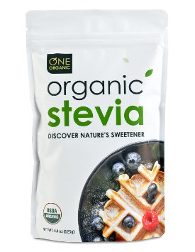 ONE ORGANIC Stevia Powder - USDA Certified Organic 125g - Pure stevia No fillers or additives