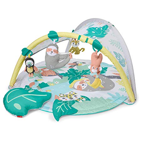 Skip Hop Tropical Paradise Baby Gym: Tummy Time Play Mat to Activity Gym with Portable Sloth Soother