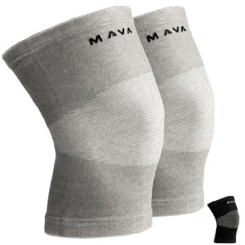 MavaSports Knee Support Sleeves for Pain Relief (Pair)