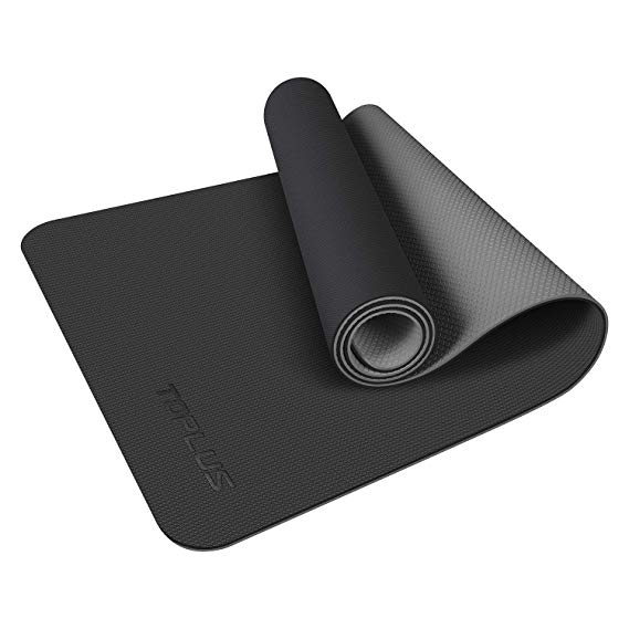 TOPLUS Yoga Mat - Eco Friendly Exercise Mat Non-Slip Exercise & Fitness Mat with Carrying Strap/Bag, Workout Mat for All Types of Yoga, Pilates & Floor Exercises(4mm-6mm)