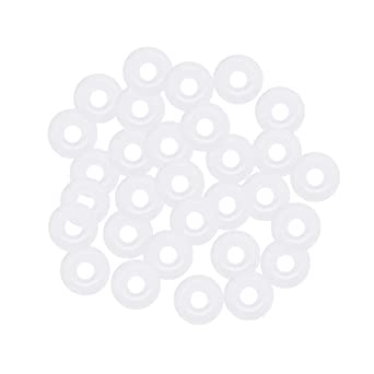 uxcell Silicone O-Rings, 4.5mm OD 1.5mm ID 1.5mm Width VMQ Seal Gasket for Compressor Valves Pipe Repair, White, Pack of 30