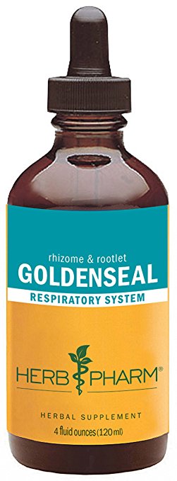 Herb Pharm Certified Organic Goldenseal Extract for Respiratory System Support - 4 Ounce