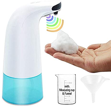 Touch-Free Automatic Foaming Soap Dispenser -250ml Adjustable Touchless Soap Dispenser Hand Free for Bathroom Kitchen Restaurant Toilet Office Hotel