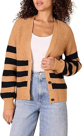 Amazon Essentials Women's Soft Touch Ribbed Blouson Cardigan