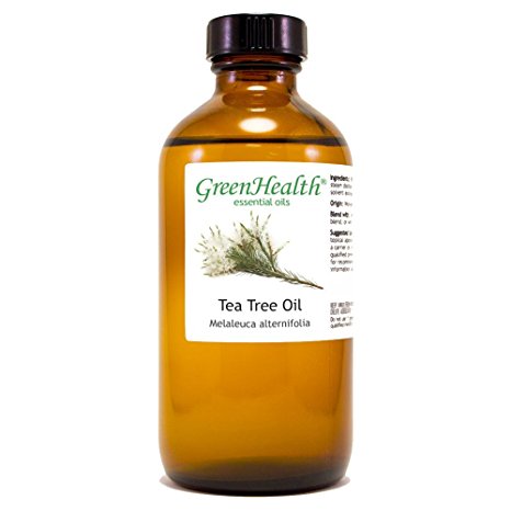 Tea Tree – 8 fl oz (237 ml) Glass Bottle w/ Cap – 100% Pure Essential Oil – GreenHealth