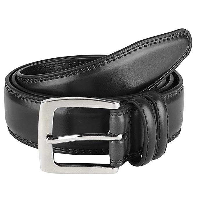 Men's Dress Belt ALL Genuine Leather Double Stitch Classic Design 35mm All Sizes Regular Big and Tall