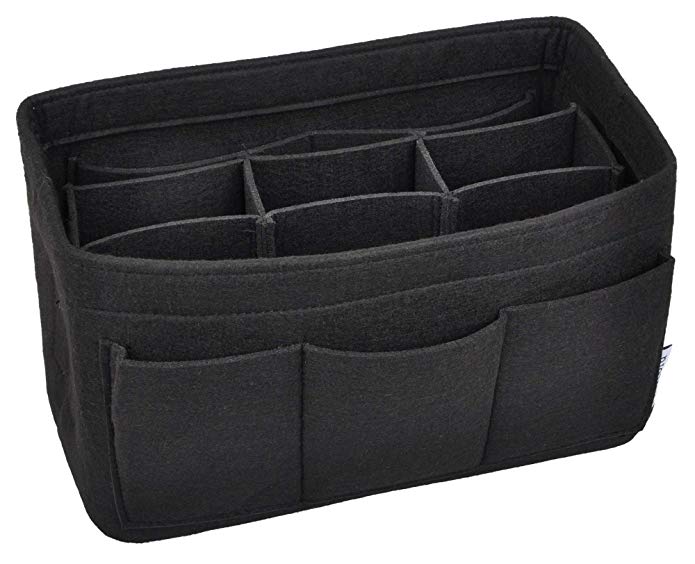 Vercord Felt Purse Organizer Handbag Insert Liner Shaper Bag in Bags with Attachable Compartment Many Pockets