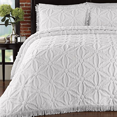 Lamont Home Arianna Bedspread, Queen, White