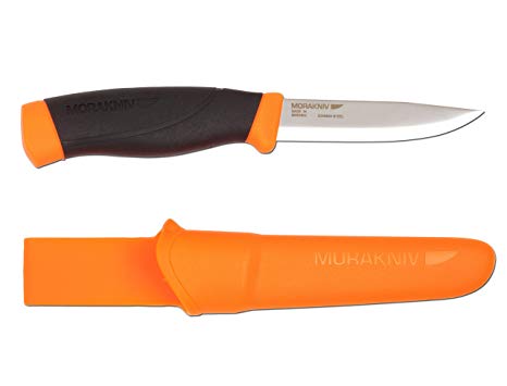 Morakniv Companion Heavy Duty Knife with Sandvik Carbon Steel Blade, 0.125/4.1-Inch