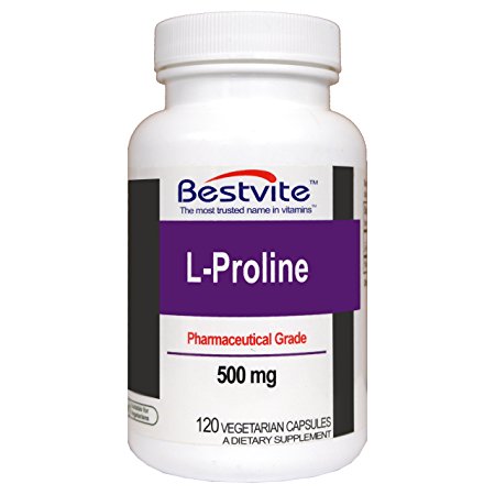 L-Proline 500mg (120 Vegetarian Capsules)