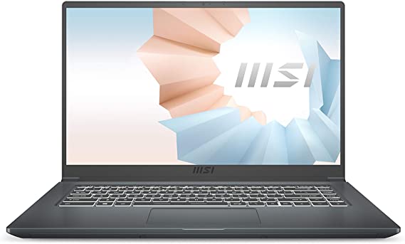 MSI Modern 15 Professional Laptop: 15.6" IPS-Level Thin Bezel Display, Intel Core i7-1165G7, Iris Xe, 16GB RAM, 512GB NVMe SSD, Thunderbolt 4, Win10 PRO, Carbon Gray (A11M-221)