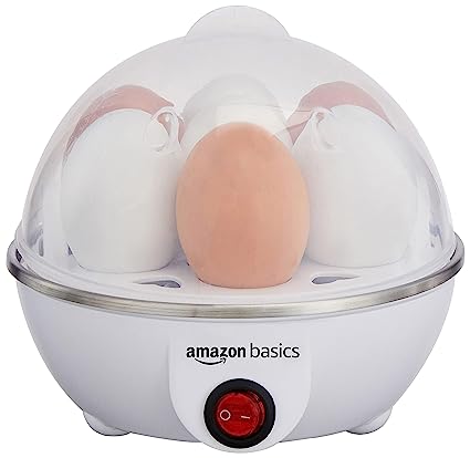 Amazon Basics Electric Egg Boiler | 3 Boiling Modes | Automatic Operation | Overheat Protection