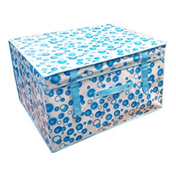 FunkyBuys® Kids Childrens Boy's BLUE BUBBLES Jumbo Storage Box 50 x 30 x 40 cm