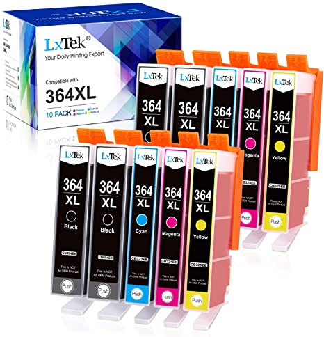 LxTek 364XL Compatible for HP 364 Ink Cartridges Multipack for HP Photosmart 5510 5520 6510 6520 7510 7520 HP Officejet 4610 4620 HP Deskjet 3070A (4 Black, 2 Cyan, 2 Magenta, 2 Yellow)