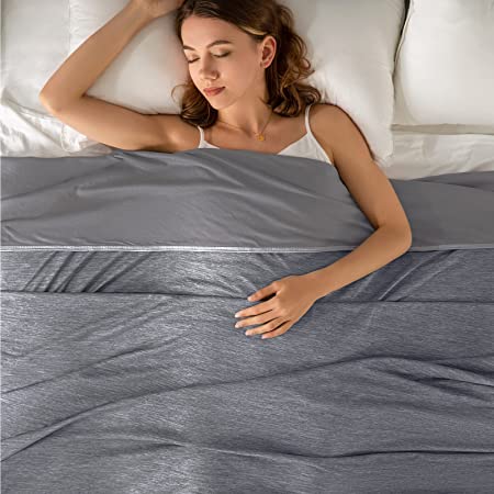 TOPCEE Cooling Blanket for Night Sweats Absorbs Heat to Keep Adults, Children Cool on Warm Nights, Q-Max 0.5 Cooling Blankets for Hot Sleepers, Ultra-Cool Lightweight Sofa Throw Blanket (50"x70")