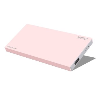 Solove S1 8000 mAh Power Bank, Ultra Elegant and Slim, 2A Output Fast Charging, Universal Compatible Portable Charger / External Battery Pack for iPhone, iPad, Android Devices (Pink)