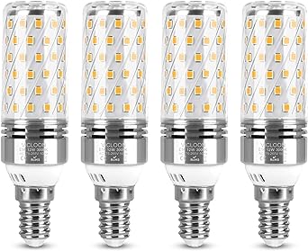 Vicloon E14 LED Corn Bulbs, 4 Pcs E14 LED Light Bulbs 12W Equivalent to 100W Halogen Bulbs, 3000K Warm White, 1400lm No Flicker No Dimmable, AC 175-265V