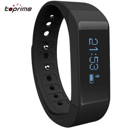Fitness Tracker,Toprime®Wearable Smart Band with Multi-Functions Activity Tracker for Android and iOS,Black