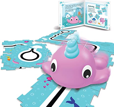 Learning Resources Coding Critters Go Pets Dipper the Narwhal, Screen-Free Early Coding Toy For Kids, Interactive STEM Coding Pet, 14 Pieces, Ages 4