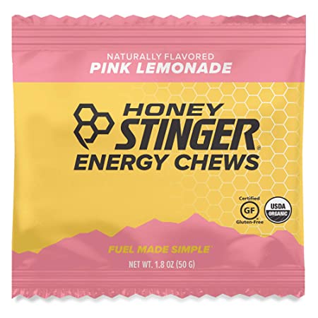 Honey Stinger Organic Energy Chews, Pink Lemonade, Sports Nutrition, 1.8 Ounce (Pack of 12)