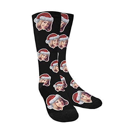 Custom Photo Pet Face Socks, Personalized Colorful Crew Socks for Men Women