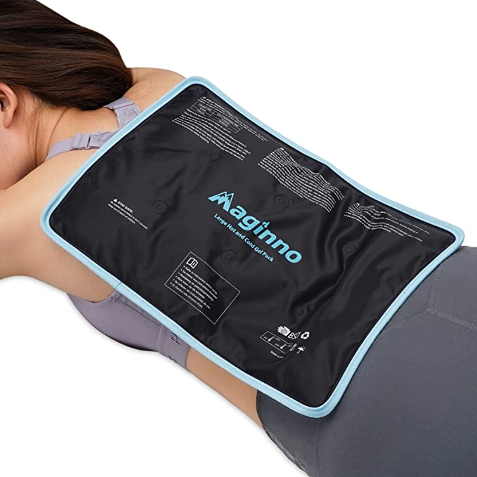 Maginno Large Gel Ice Pack for Back.Reusable Cold Gel Pack for Injuries, Pain Relief, Bruises, Sprains, Surgery, Knee, Arm, Hip.Heating Pad for Sleeping, Physical Therapy. XL:11" x 15"