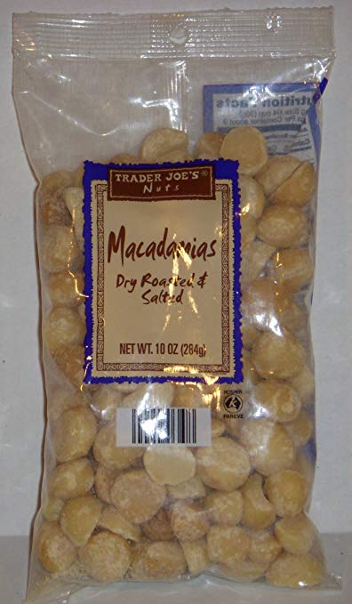 Trader Joe's Macadamias (Dry Roasted and Salted), 10 oz (284g) Bag
