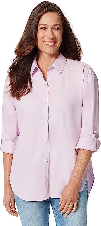 Gloria Vanderbilt Women's Amanda Monogram Button Down Shirt