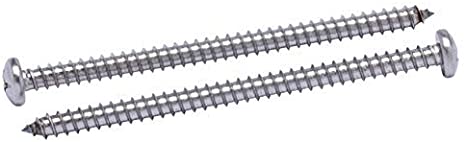 #14 X 4" Stainless Pan Head Phillips Wood Screw, (25pc), 18-8 (304) Stainless Steel Screws by Bolt Dropper