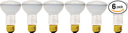 GE Lighting Soft White 14891 30-Watt, 140-Lumen R20 Floodlight Bulb with Medium Base, 6-Pack
