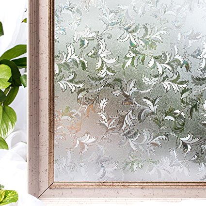 Window Film 3D Static Privacy Decoration Self-adhesive For UV Blocking Heat Control Glass Stickers,35.4x78.7 Inches