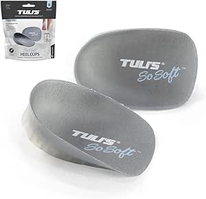 Tuli's So Soft Heavy Duty Gel Heel Cups Provide Relief for Plantar Fasciitis, Heel Pain, and Shock Absorption, Large