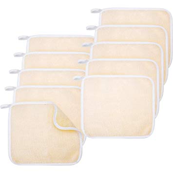 Tatuo Exfoliating Face and Body Wash Cloths Towel Soft Weave Bath Cloth Exfoliating Scrub Cloth Massage bath Cloth for Women and Man (10 Pack Two Sides Exfoliating Cloth)