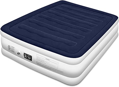 arteesol Air Bed Blow up Double AirBed, King Size Self Inflatable Air Mattress with Built-in Pump Suitable for Adults & Kids - 200x150x50cm