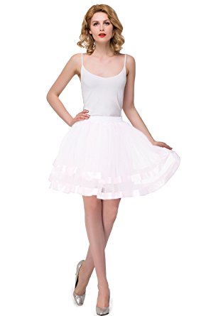 Babyonline Womens Tulle Tutu Adult Underskirt Petticoat Dance Skirt for Prom