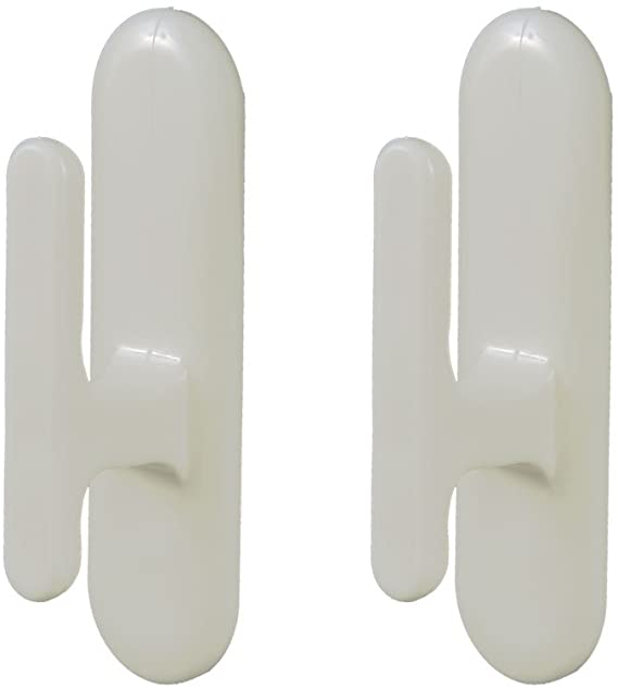 uxcell Self Adhesive Hook Window Curtain Cap Scarf Hanger Holder 2 Pcs White