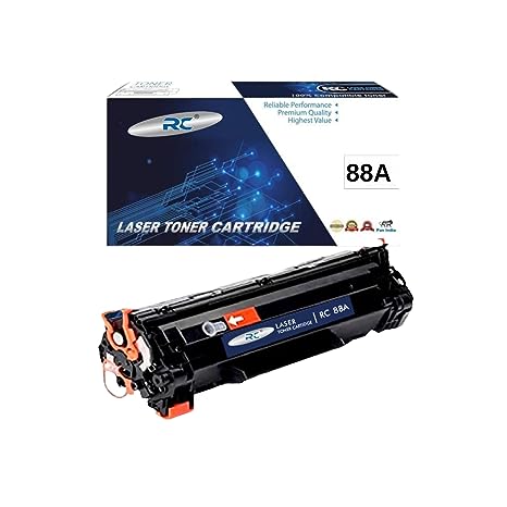 RC 88A/CC388A Black Laser Toner Cartridge Compatible for HP Laserjet Printer M1136, MFP, P1007, P1106, P1108, P1008, M1213nf, MFP, M126nw MFP, M1218nfs, M128fw MFP, M128fn , MFP, M226DW, M226DN