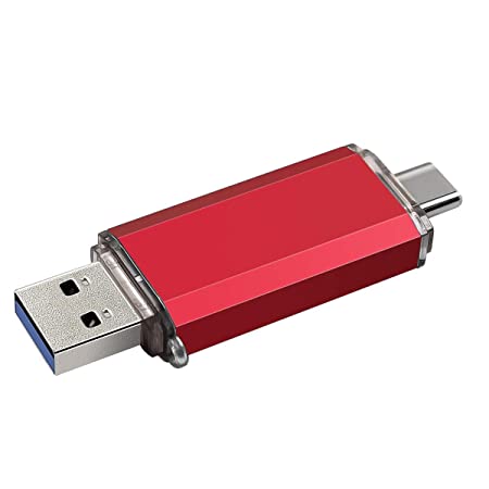 USB Flash Drive 128GB for Android USB C Phone Photo Stick USB 3.0 USB Drive for USB-C Smartphones, New MacBook & Tablets,Samsung Galaxy S8, S8 Plus, Note 8, LG G6, V30, Google Pixel XL(128GB, Red)
