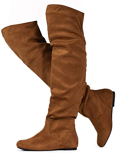 RF ROOM OF FASHION Women's Stretchy Over The Knee Slouchy Boots - Medium Calf