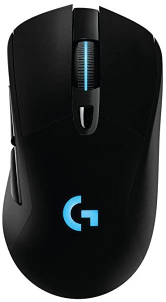 Logitech G703 LIGHTSPEED Wireless Gaming Mouse, 12,000 DPI, RGB, Lightweight, 6 Programmable Buttons, On-Board Memory, Long Battery Life, PC / Mac - Black (German Packaging)