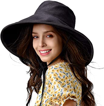 FURTALK Bucket Sun Hats for Women Packable Foldable Shapeable Wide Brim Beach Floppy UPF Protection Summer Hat